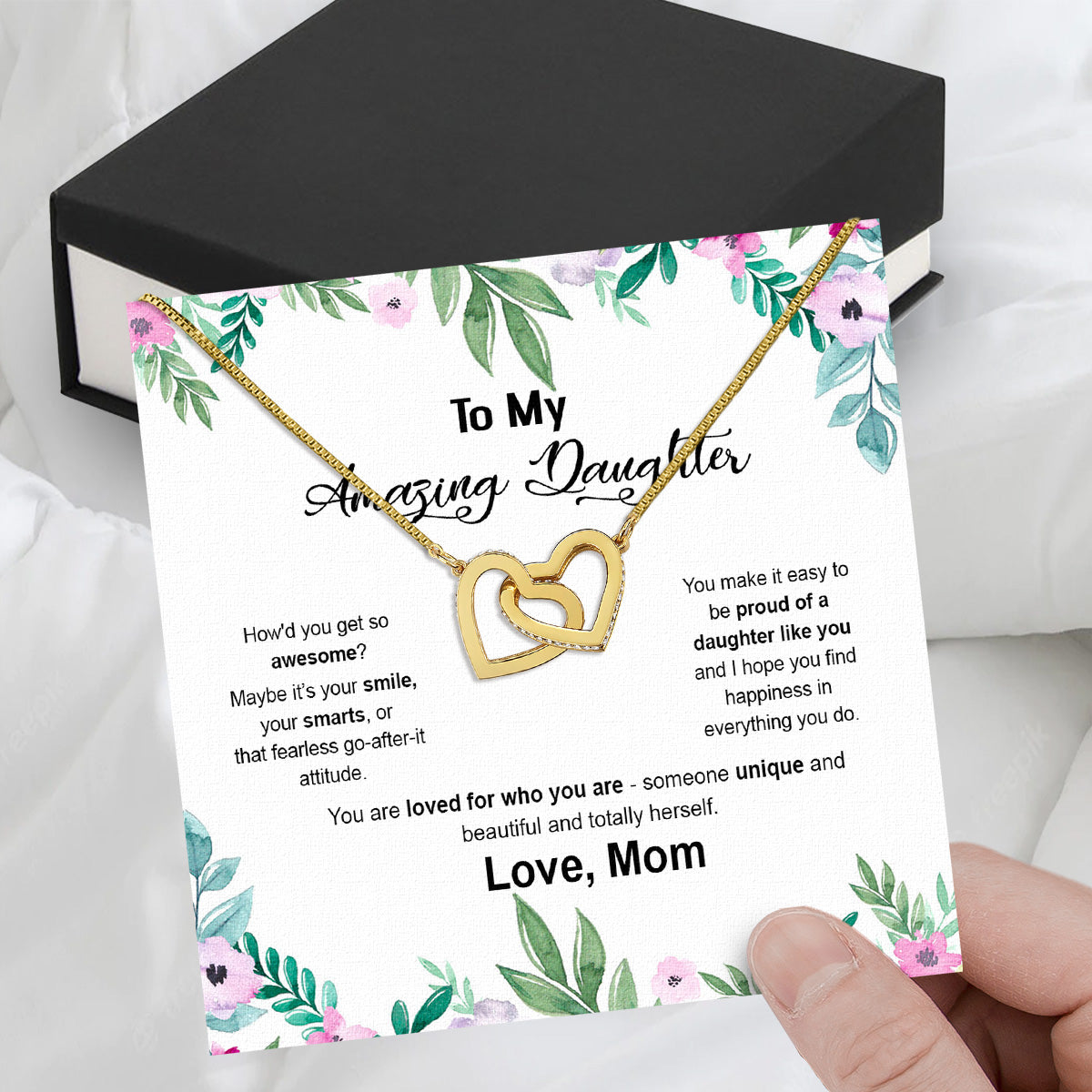 Daughter from Mom Necklace: A Lighted Reminder of Your Unbreakable Love