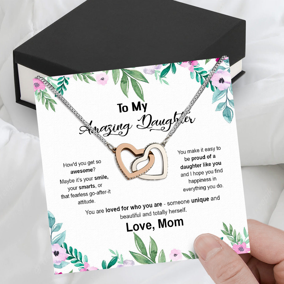 Daughter from Mom Necklace: A Lighted Reminder of Your Unbreakable Love