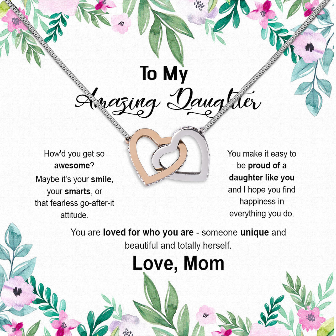 Daughter from Mom Necklace: A Lighted Reminder of Your Unbreakable Love