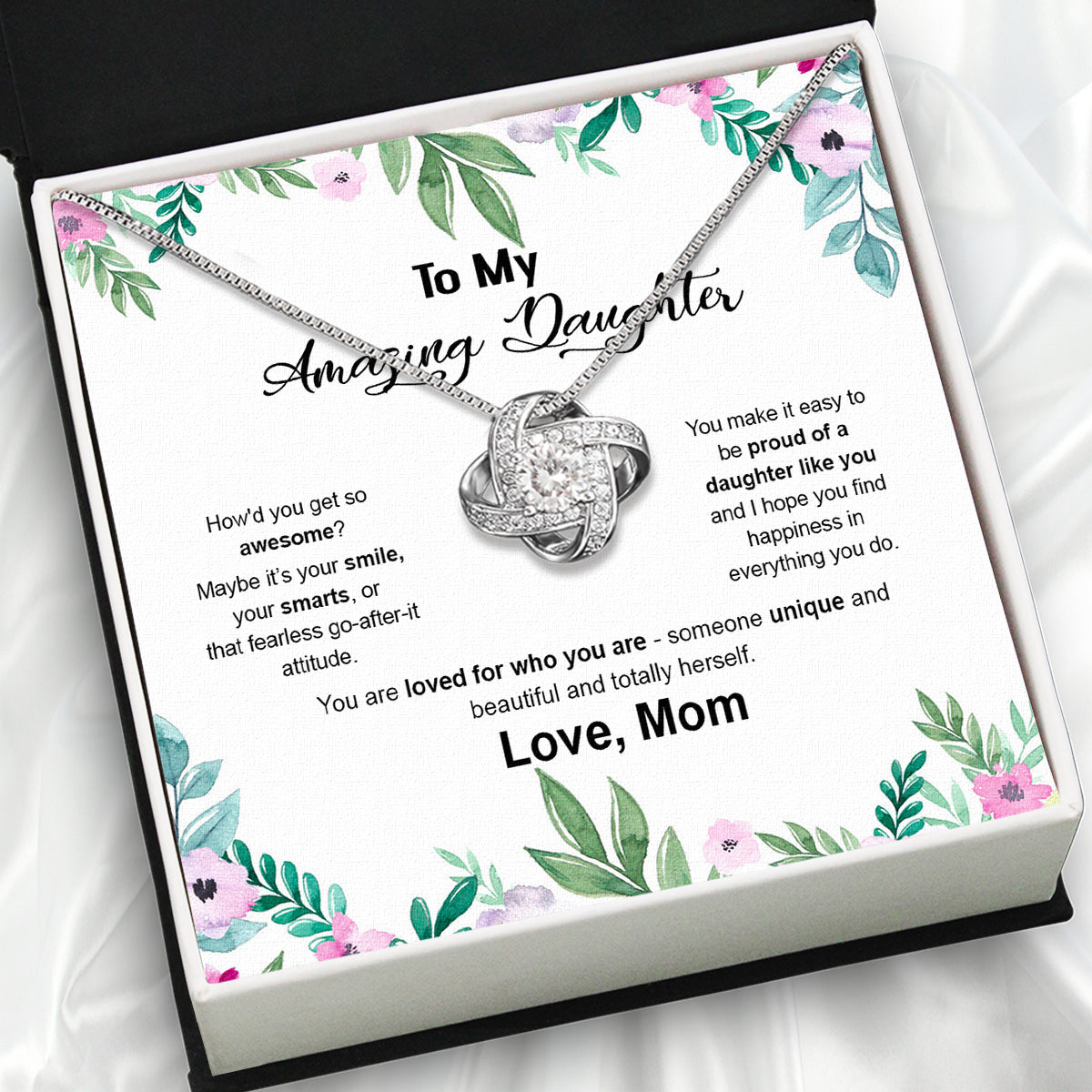 Daughter from Mom Necklace: A Lighted Reminder of Your Unbreakable Love