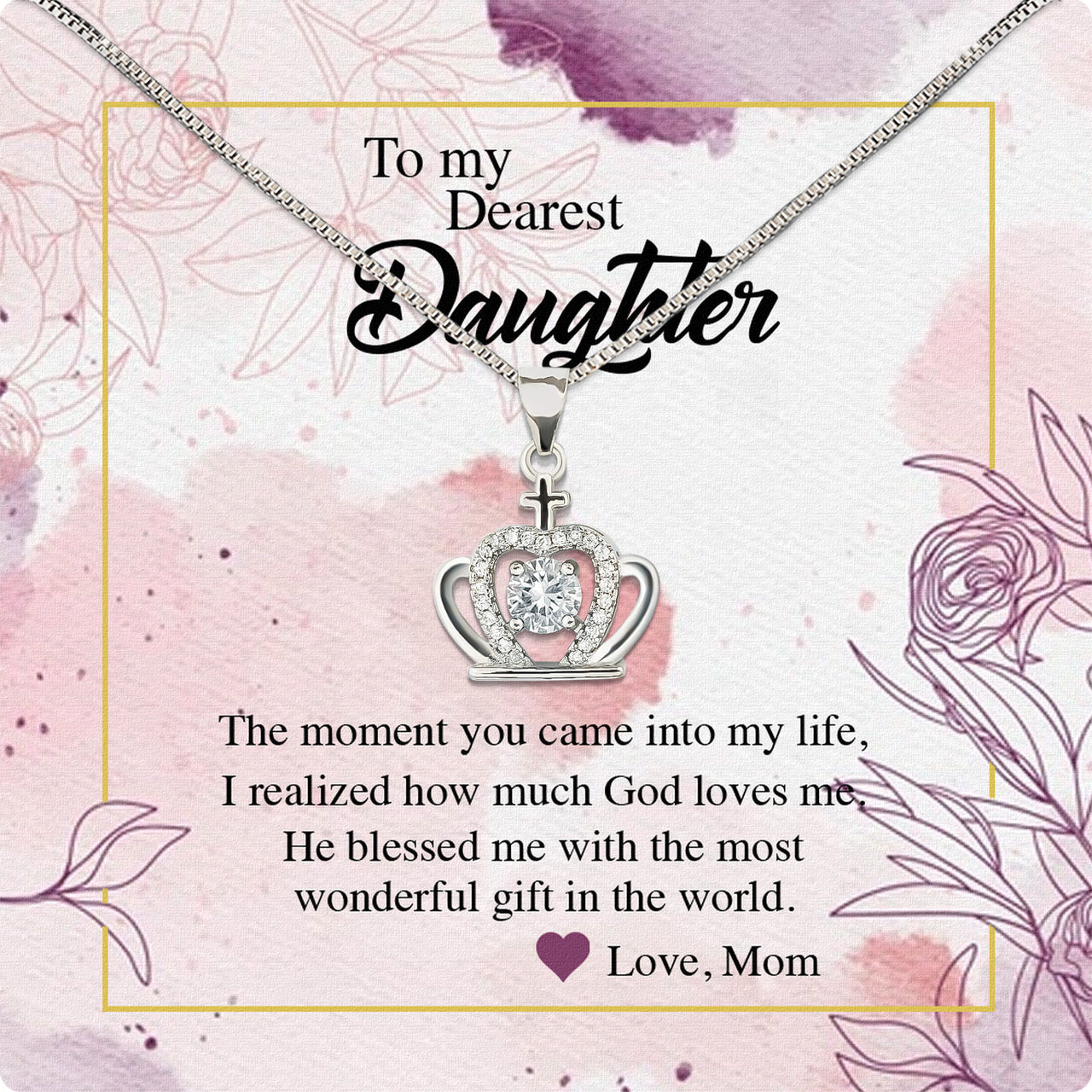 Daughter from Mom Necklace: A Lighted Reminder of Your Unbreakable Love