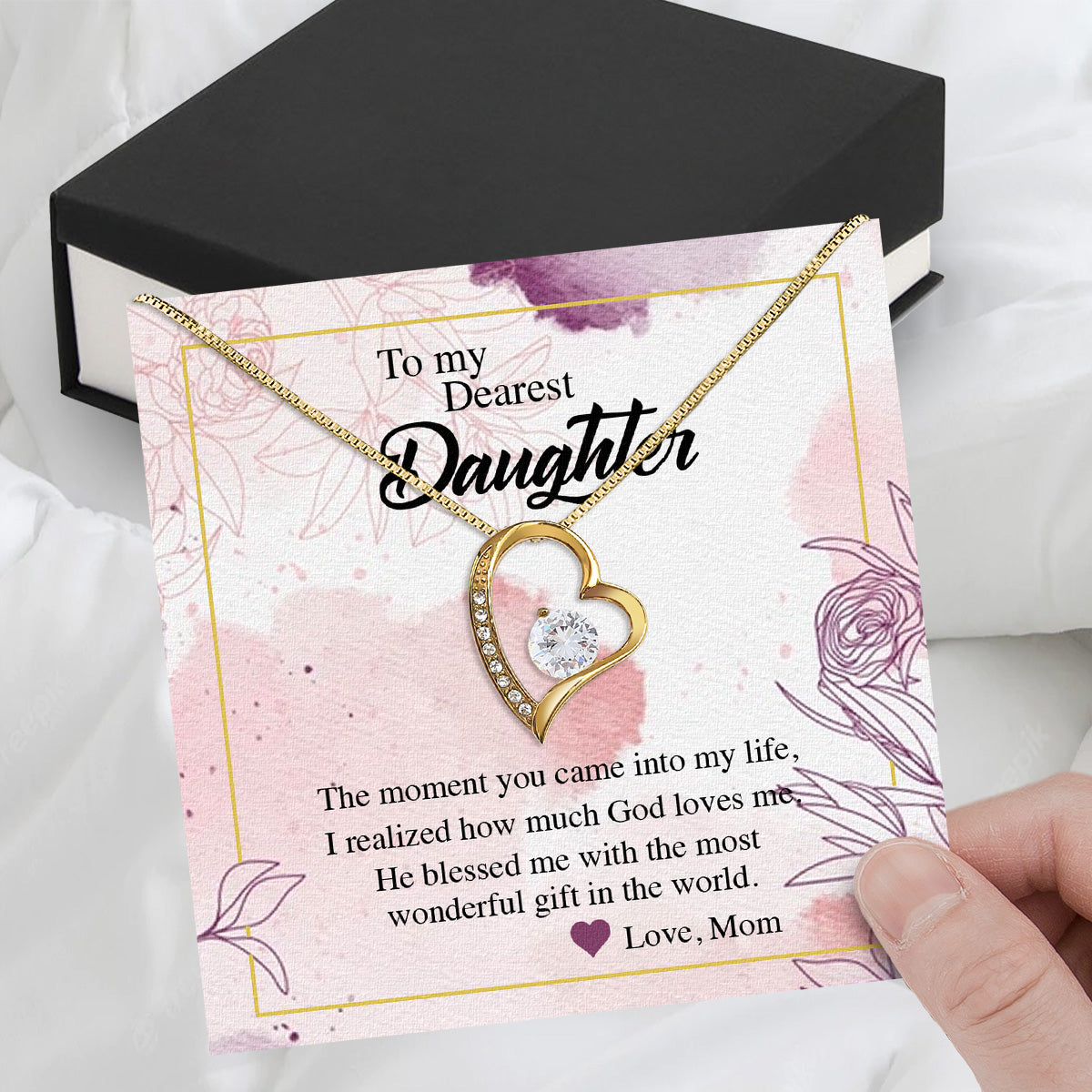 Daughter from Mom Necklace: A Lighted Reminder of Your Unbreakable Love