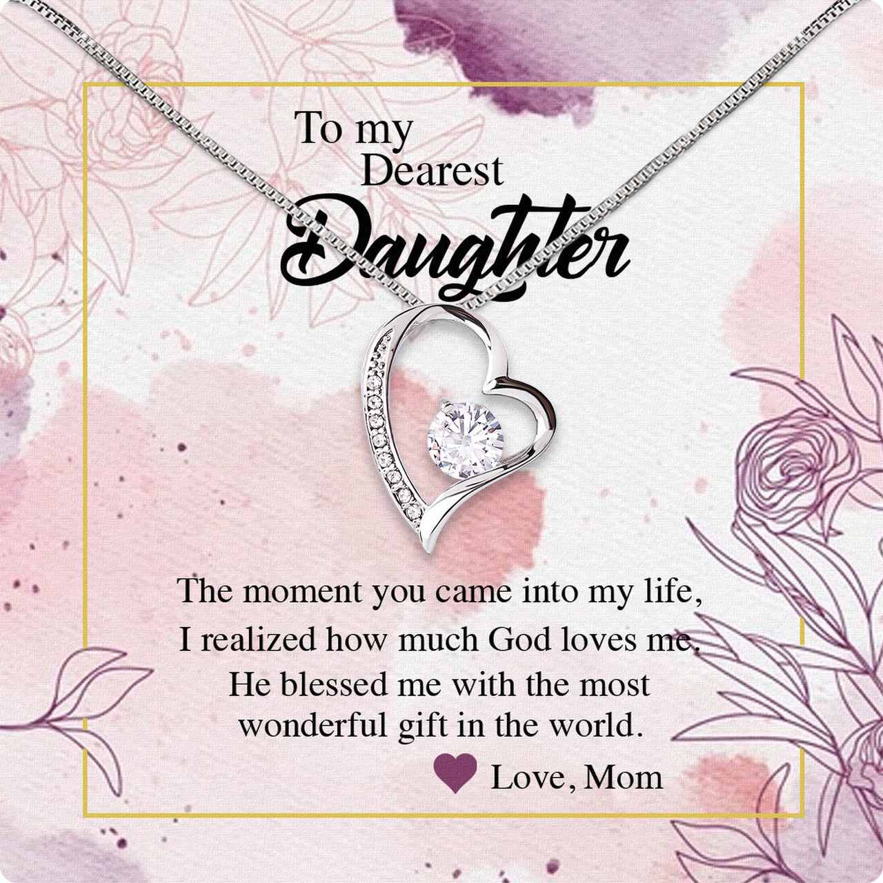 Daughter from Mom Necklace: A Lighted Reminder of Your Unbreakable Love