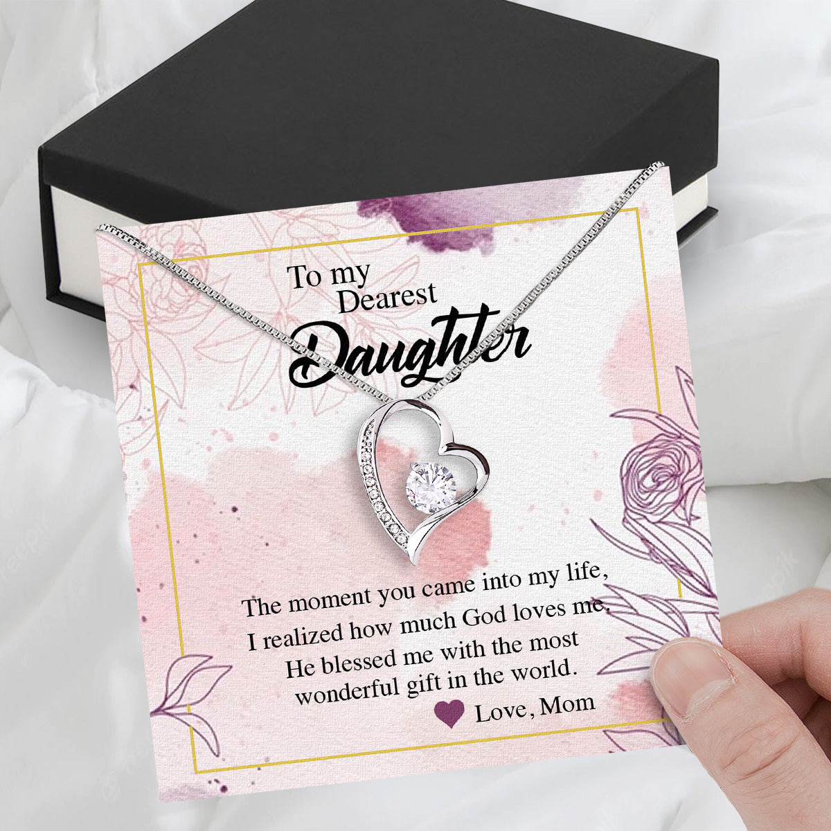 Daughter from Mom Necklace: A Lighted Reminder of Your Unbreakable Love