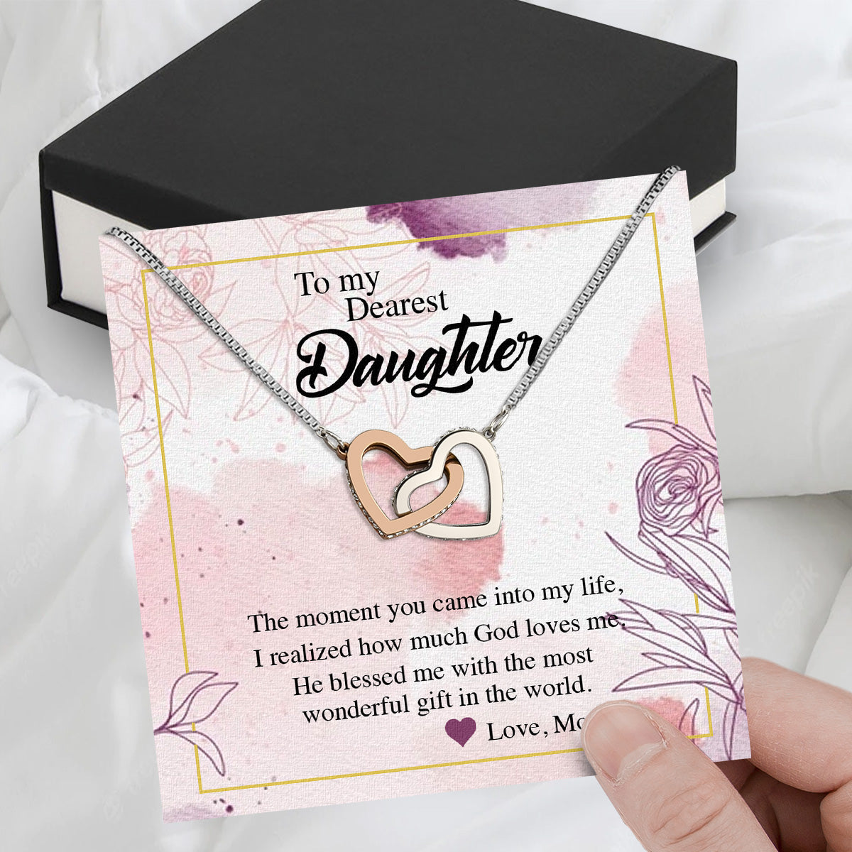 Daughter from Mom Necklace: A Lighted Reminder of Your Unbreakable Love