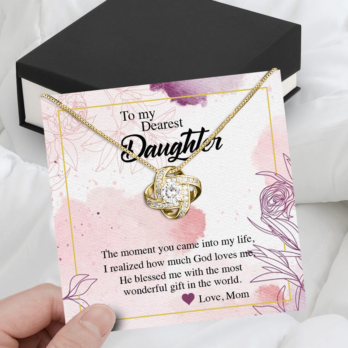 Daughter from Mom Necklace: A Lighted Reminder of Your Unbreakable Love