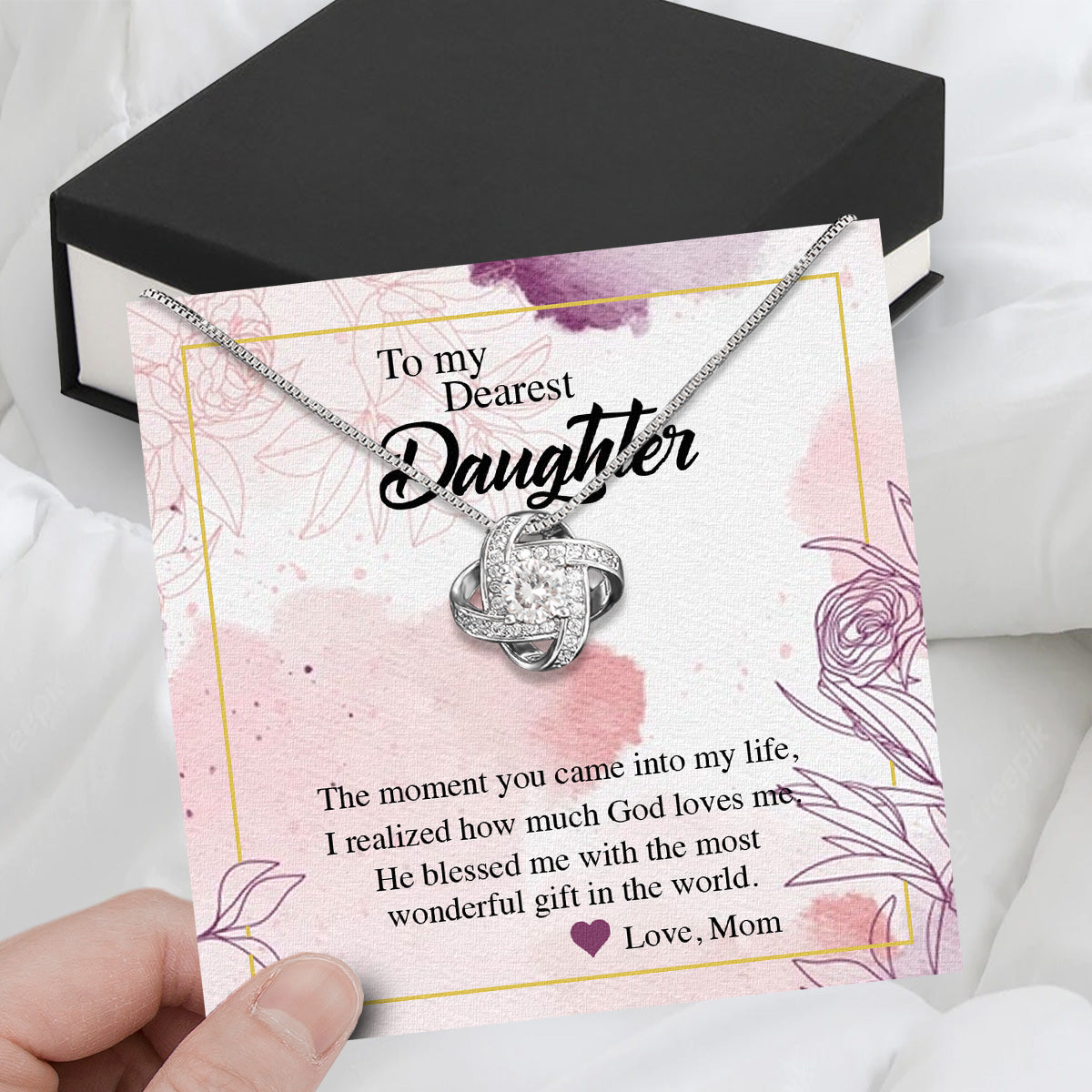 Daughter from Mom Necklace: A Lighted Reminder of Your Unbreakable Love