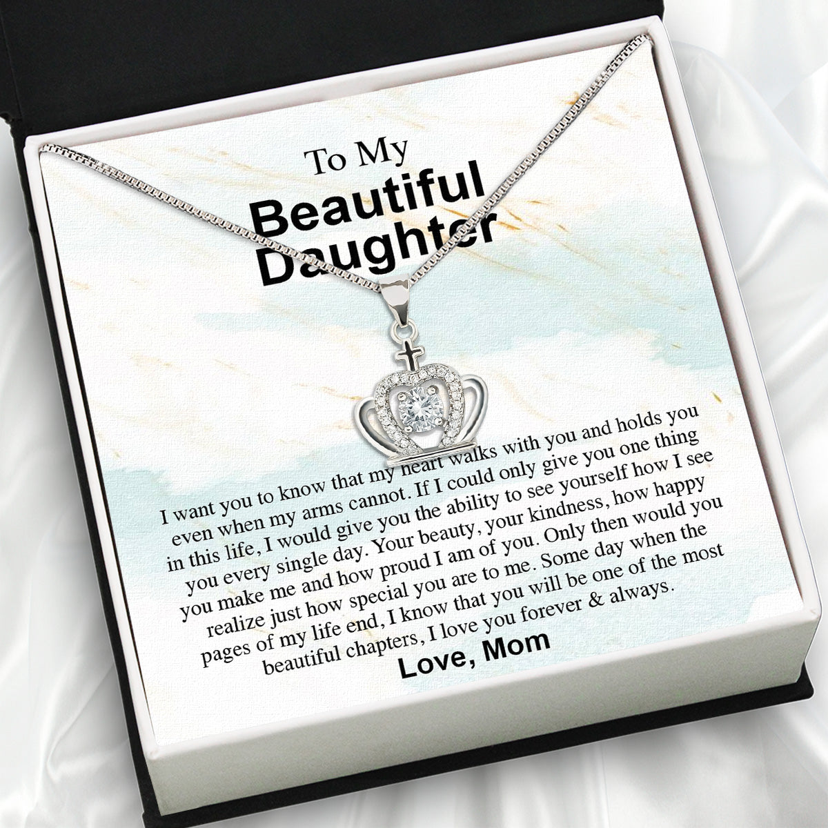 Daughter from Mom Necklace: A Lighted Reminder of Your Unbreakable Love