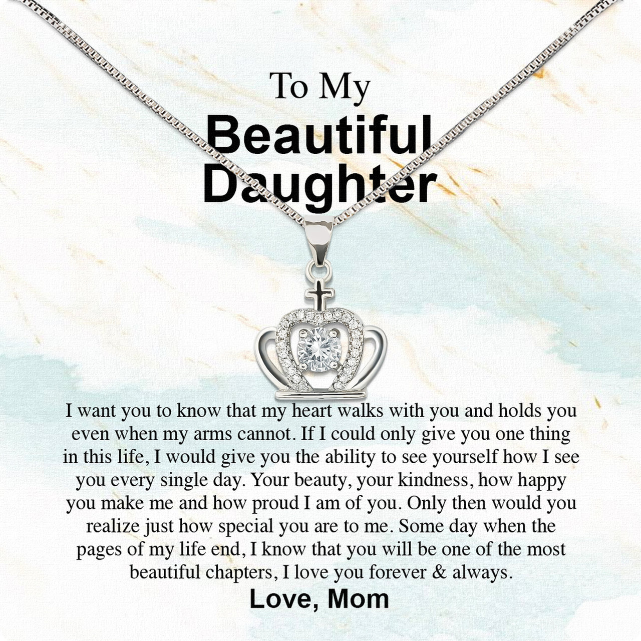 Daughter from Mom Necklace: A Lighted Reminder of Your Unbreakable Love