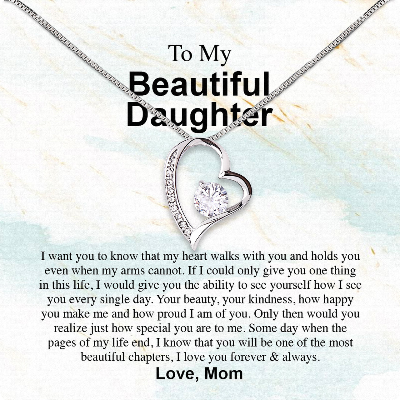 Daughter from Mom Necklace: A Lighted Reminder of Your Unbreakable Love