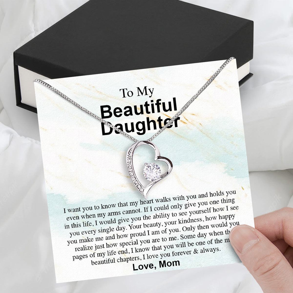 Daughter from Mom Necklace: A Lighted Reminder of Your Unbreakable Love