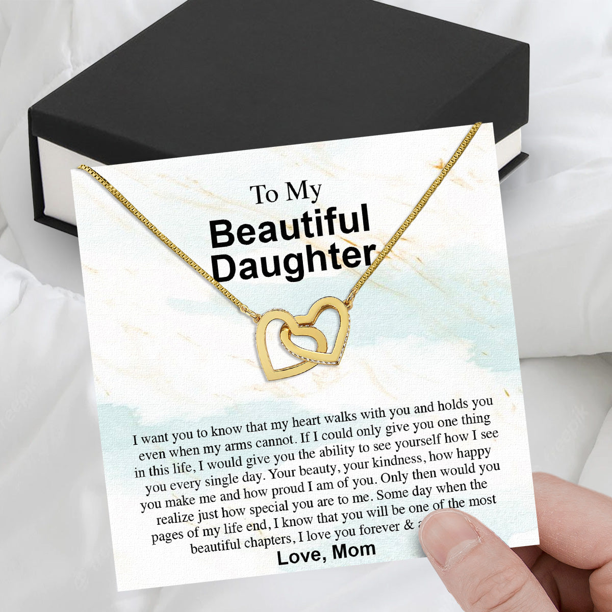 Daughter from Mom Necklace: A Lighted Reminder of Your Unbreakable Love