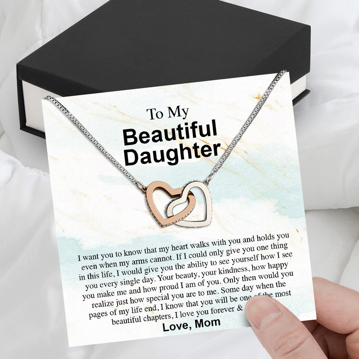 Daughter from Mom Necklace: A Lighted Reminder of Your Unbreakable Love