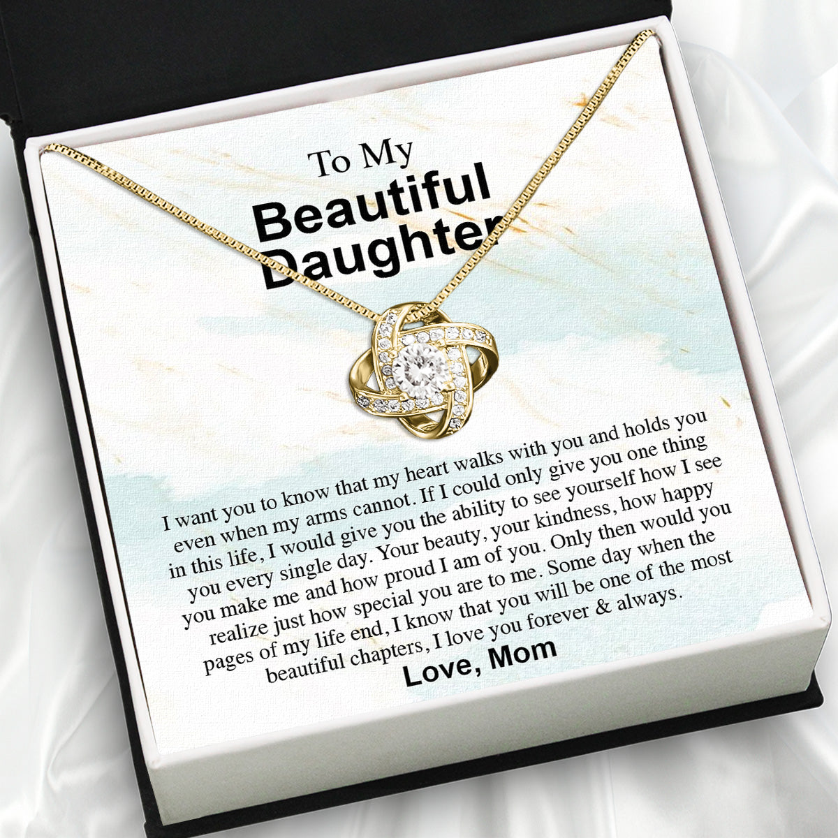 Daughter from Mom Necklace: A Lighted Reminder of Your Unbreakable Love