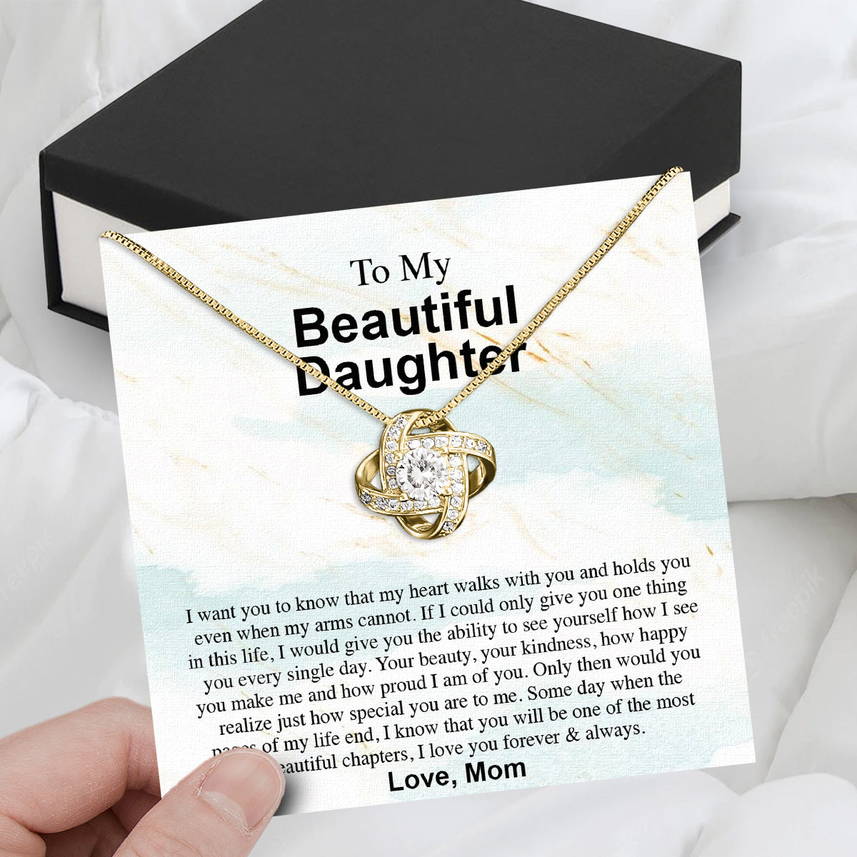 Daughter from Mom Necklace: A Lighted Reminder of Your Unbreakable Love