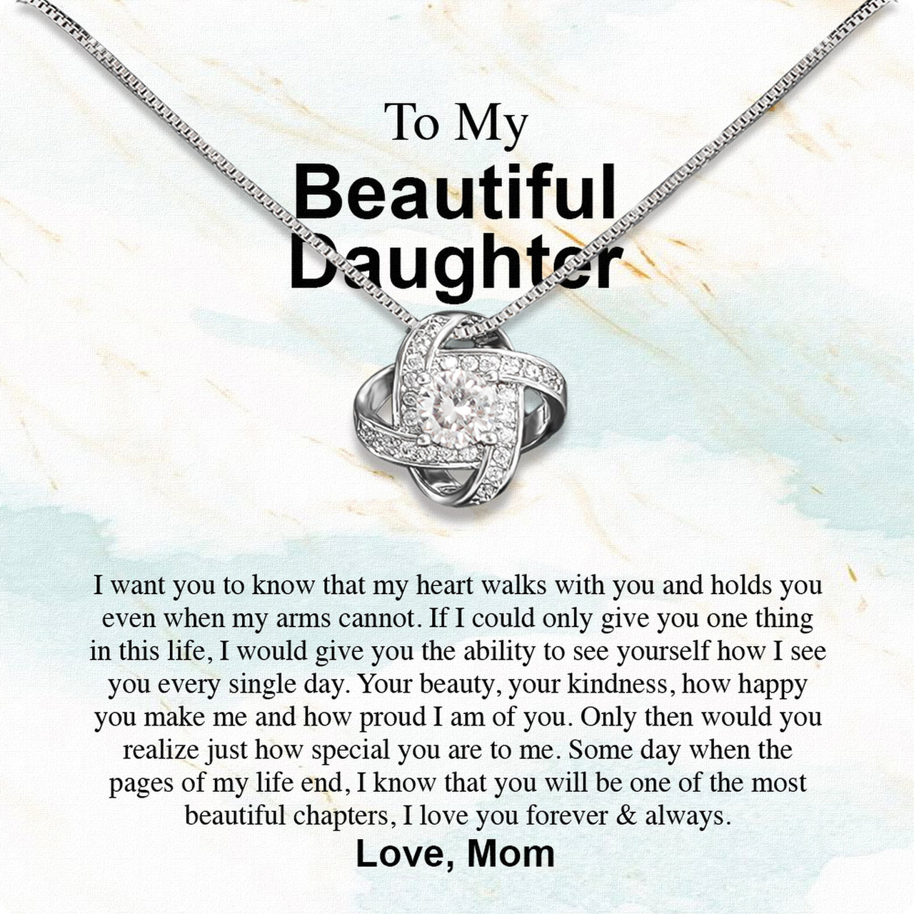 Daughter from Mom Necklace: A Lighted Reminder of Your Unbreakable Love