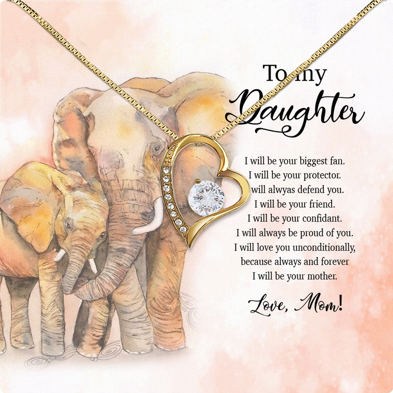 Daughter from Mom Necklace: A Lighted Reminder of Your Unbreakable Love