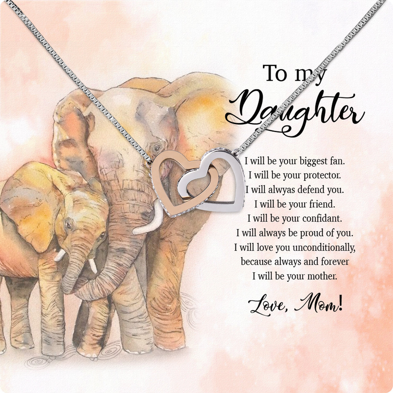 Daughter from Mom Necklace: A Lighted Reminder of Your Unbreakable Love