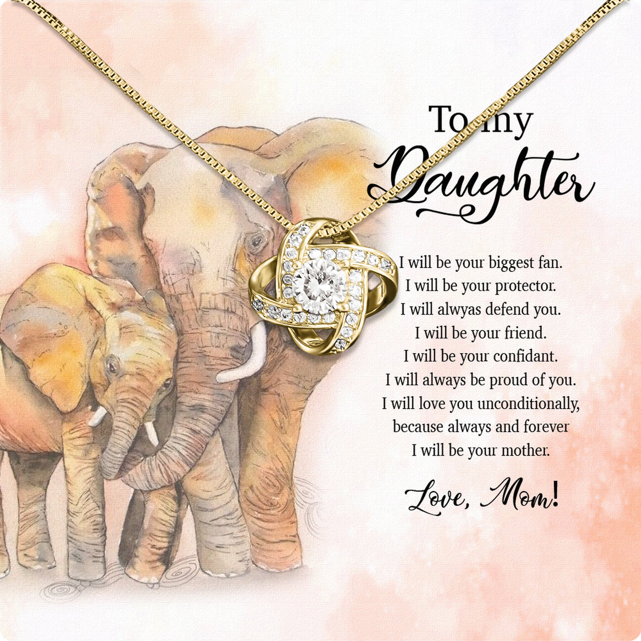 Daughter from Mom Necklace: A Lighted Reminder of Your Unbreakable Love