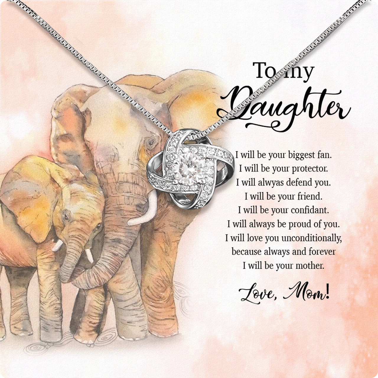 Daughter from Mom Necklace: A Lighted Reminder of Your Unbreakable Love