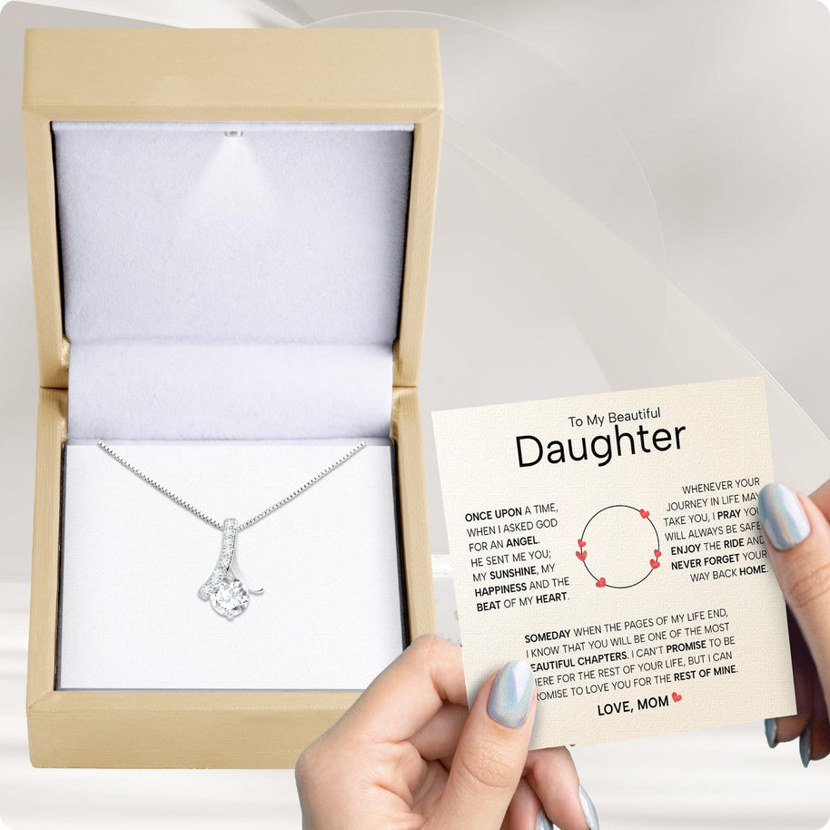 To My Daughter Necklace From Mom With Heartfelt Message - Unique Jewelry For Daughter - My Sunshine