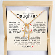 To My Daughter Cross Necklace From Mom With Heartfelt Message - Unique Jewelry For Daughter - My Sunshine