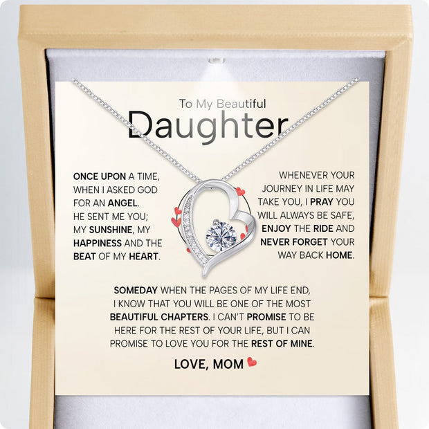 To My Daughter Necklace From Mom With Heartfelt Message - Unique Jewelry For Daughter - My Sunshine