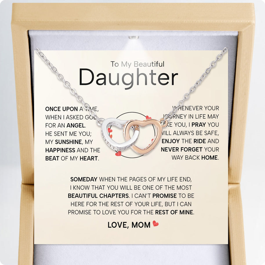To My Daughter Necklace From Mom With Heartfelt Message - Unique Jewelry For Daughter - My Sunshine