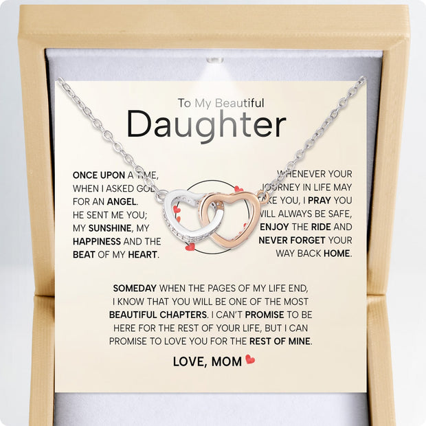 To My Daughter Necklace From Mom With Heartfelt Message - Unique Jewelry For Daughter - My Sunshine