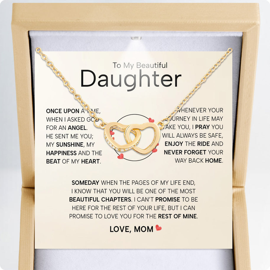 To My Daughter Necklace From Mom With Heartfelt Message - Unique Jewelry For Daughter - My Sunshine
