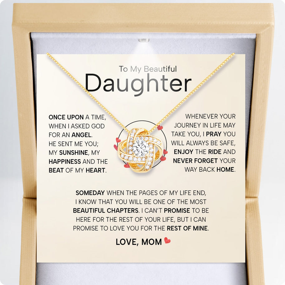 To My Daughter Necklace From Mom With Heartfelt Message - Unique Jewelry For Daughter - My Sunshine