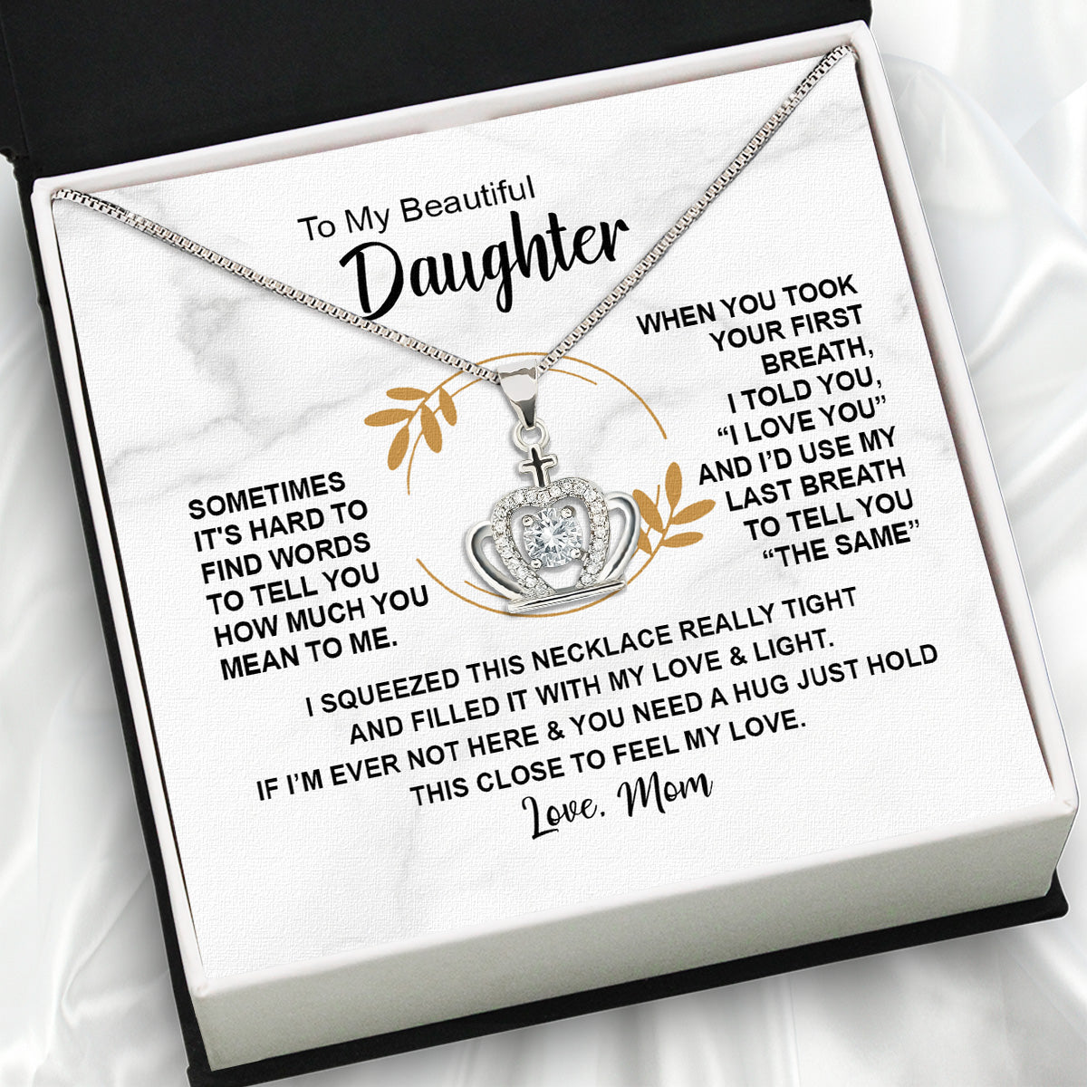 Daughter from Mom Necklace: A Lighted Reminder of Your Unbreakable Love