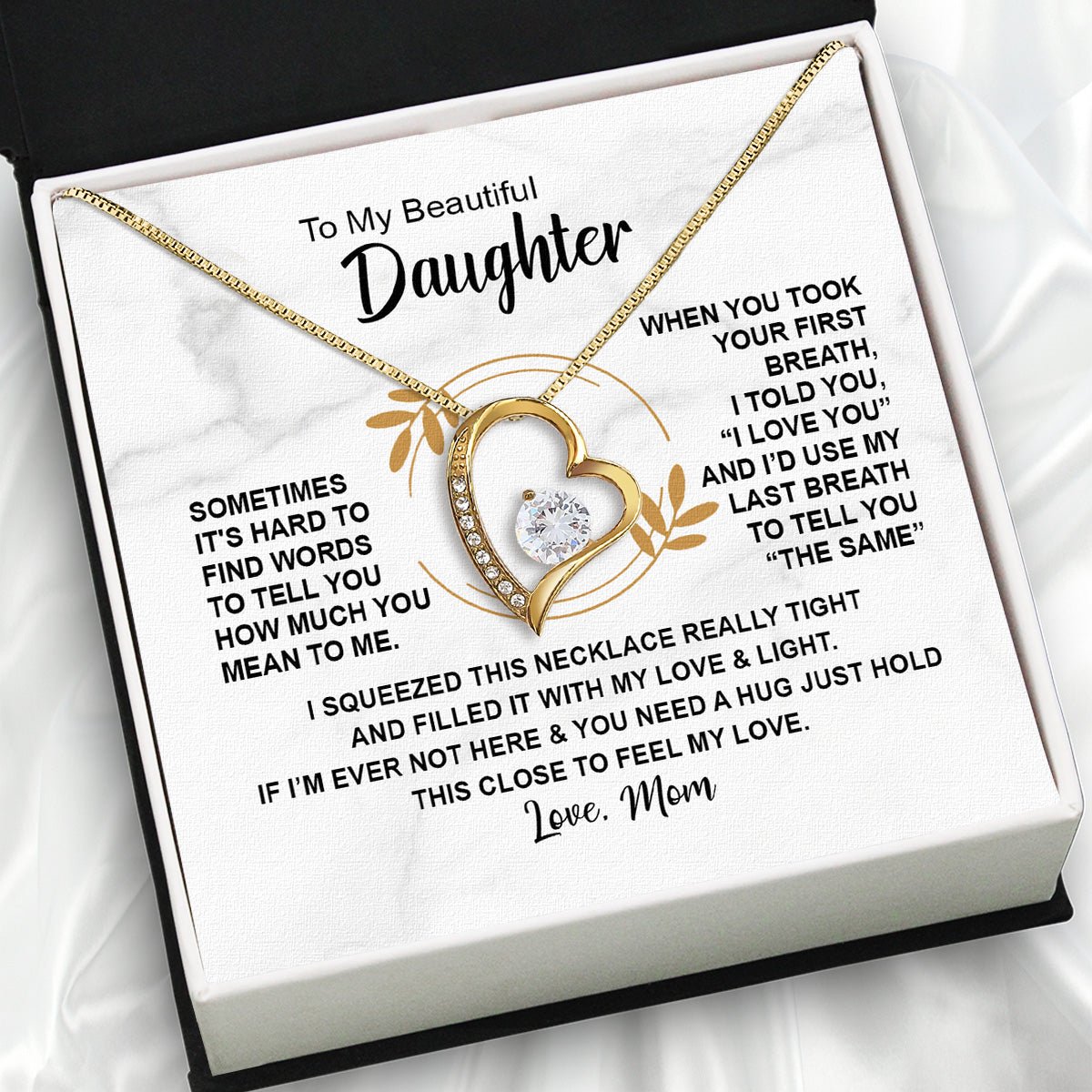 Daughter from Mom Necklace: A Lighted Reminder of Your Unbreakable Love