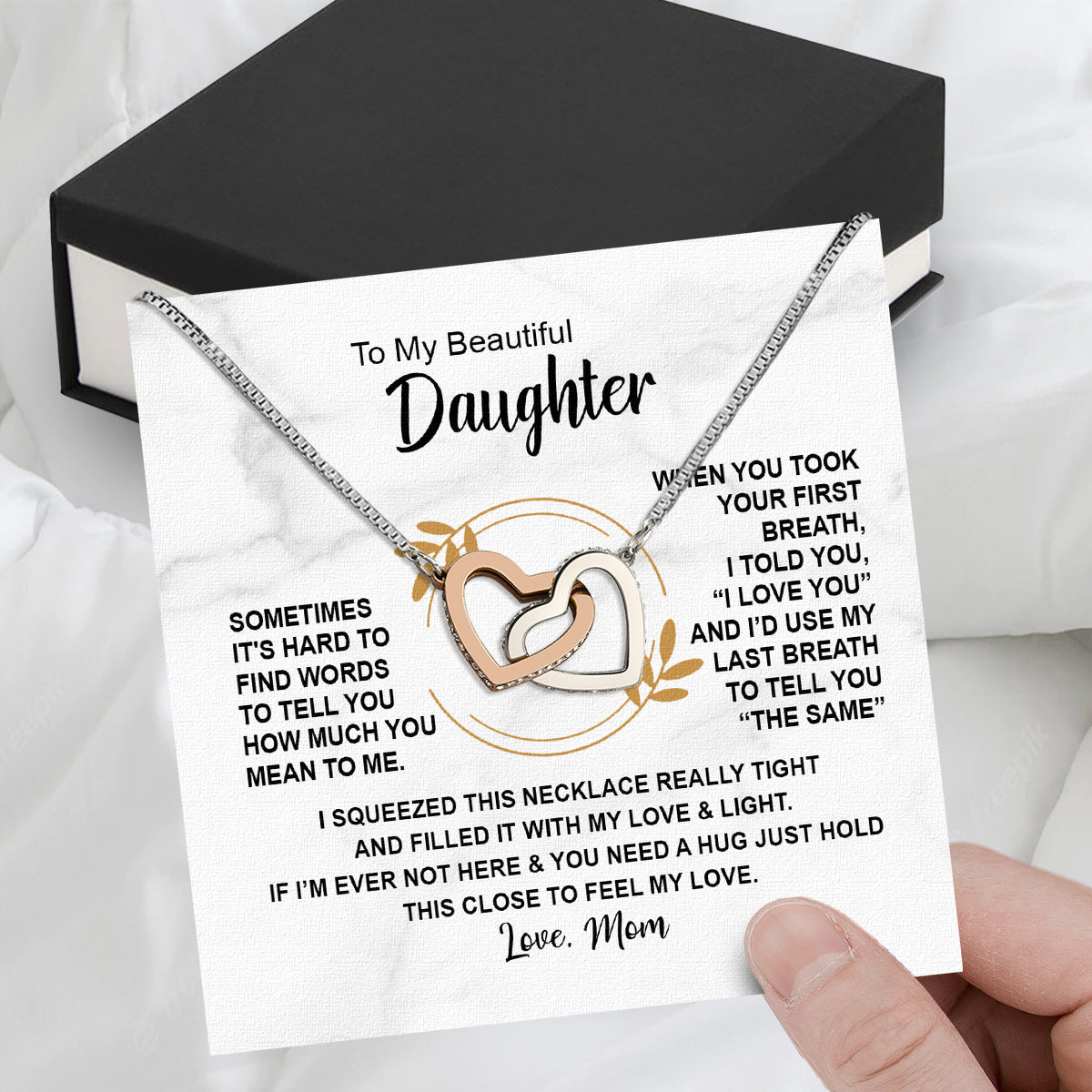 Daughter from Mom Necklace: A Lighted Reminder of Your Unbreakable Love