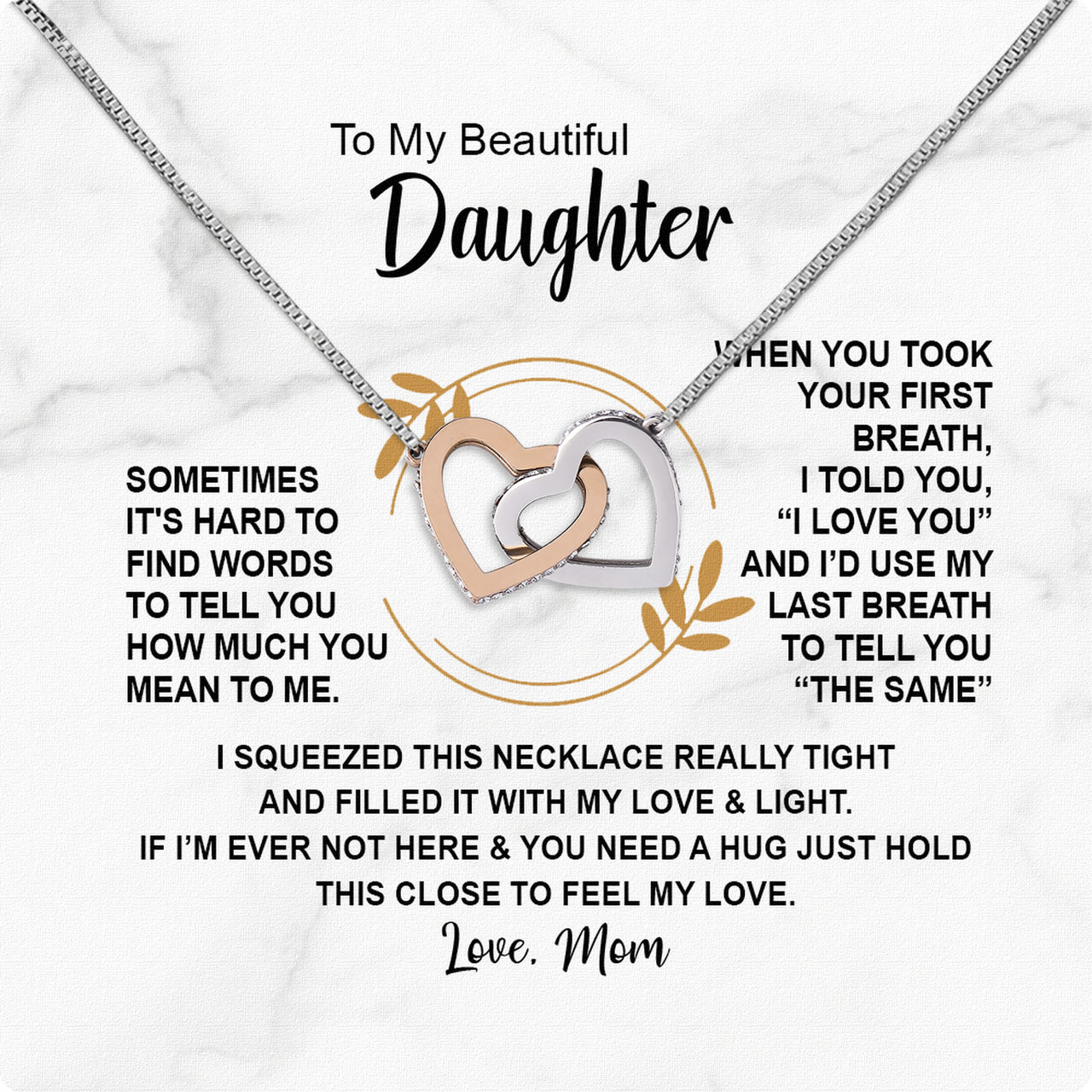 Daughter from Mom Necklace: A Lighted Reminder of Your Unbreakable Love