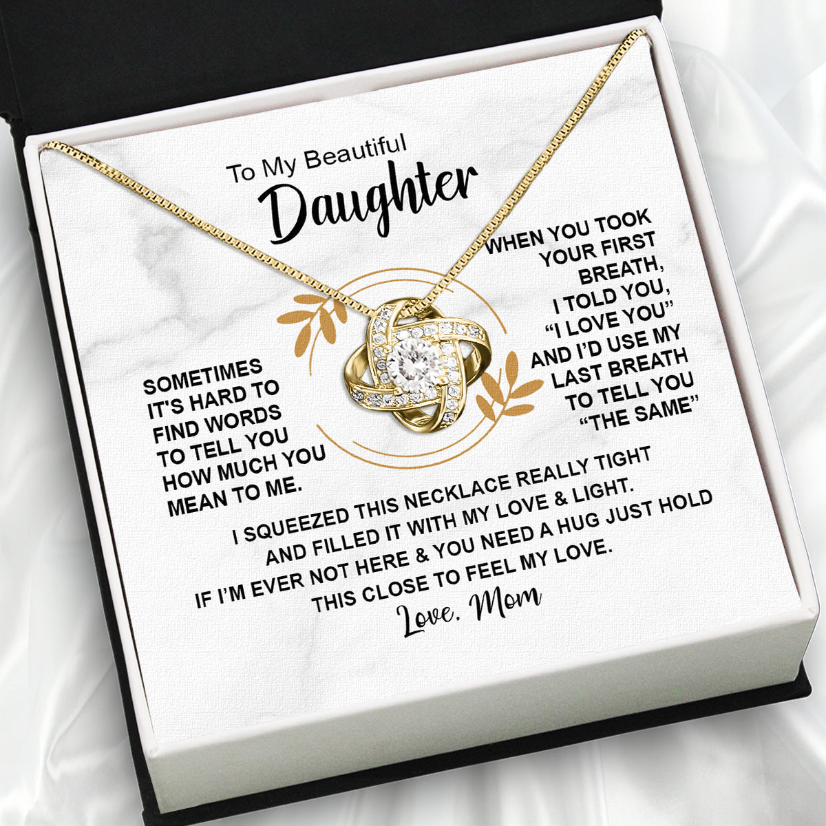 Daughter from Mom Necklace: A Lighted Reminder of Your Unbreakable Love