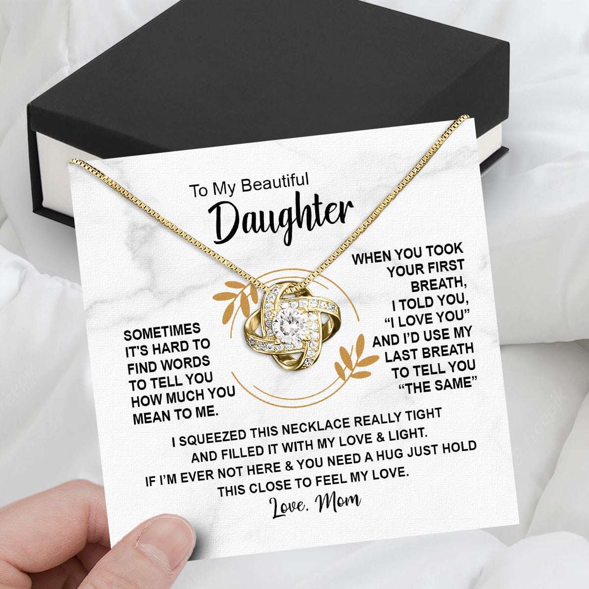 Daughter from Mom Necklace: A Lighted Reminder of Your Unbreakable Love