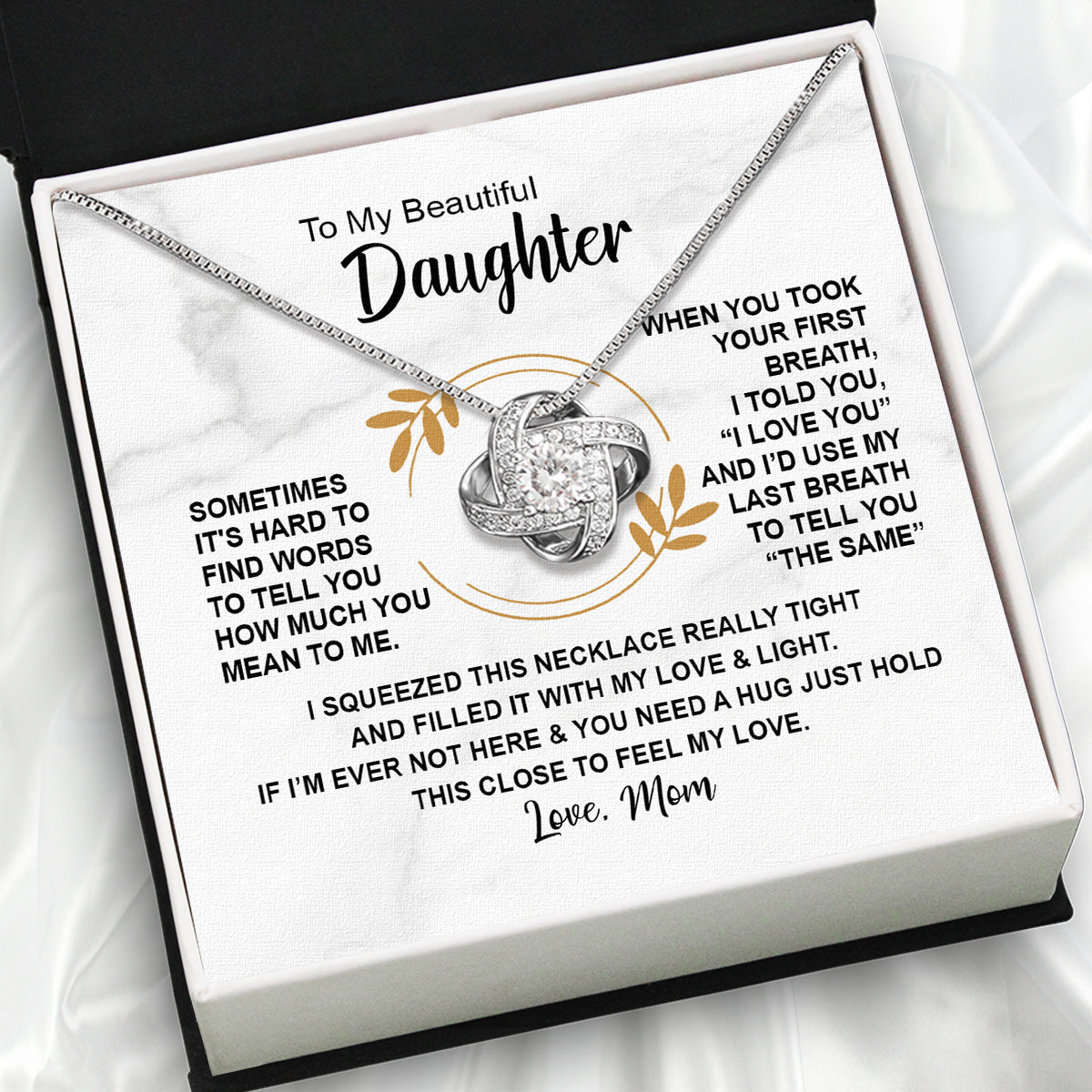 Daughter from Mom Necklace: A Lighted Reminder of Your Unbreakable Love