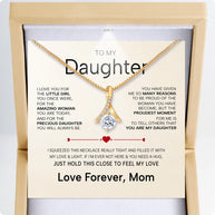 To My Daughter Necklace From Mom With Heartfelt Message - Unique Jewelry For Daughter - You Are My Daughter