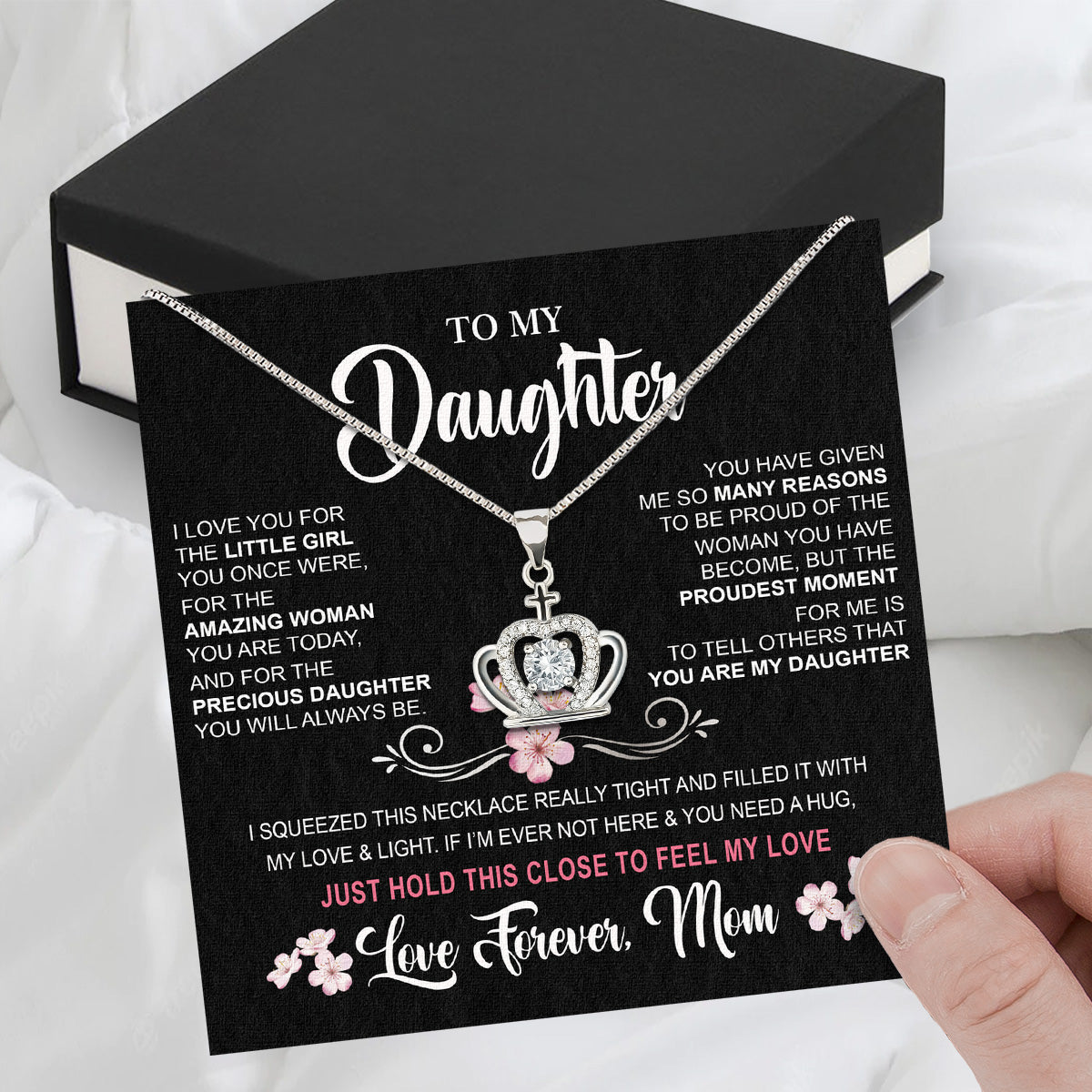 Daughter from Mom Necklace: A Lighted Reminder of Your Unbreakable Love