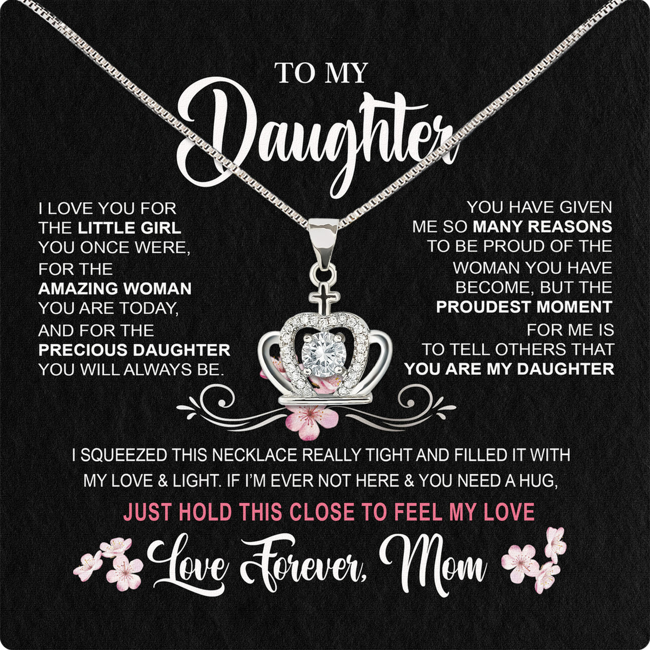 Daughter from Mom Necklace: A Lighted Reminder of Your Unbreakable Love