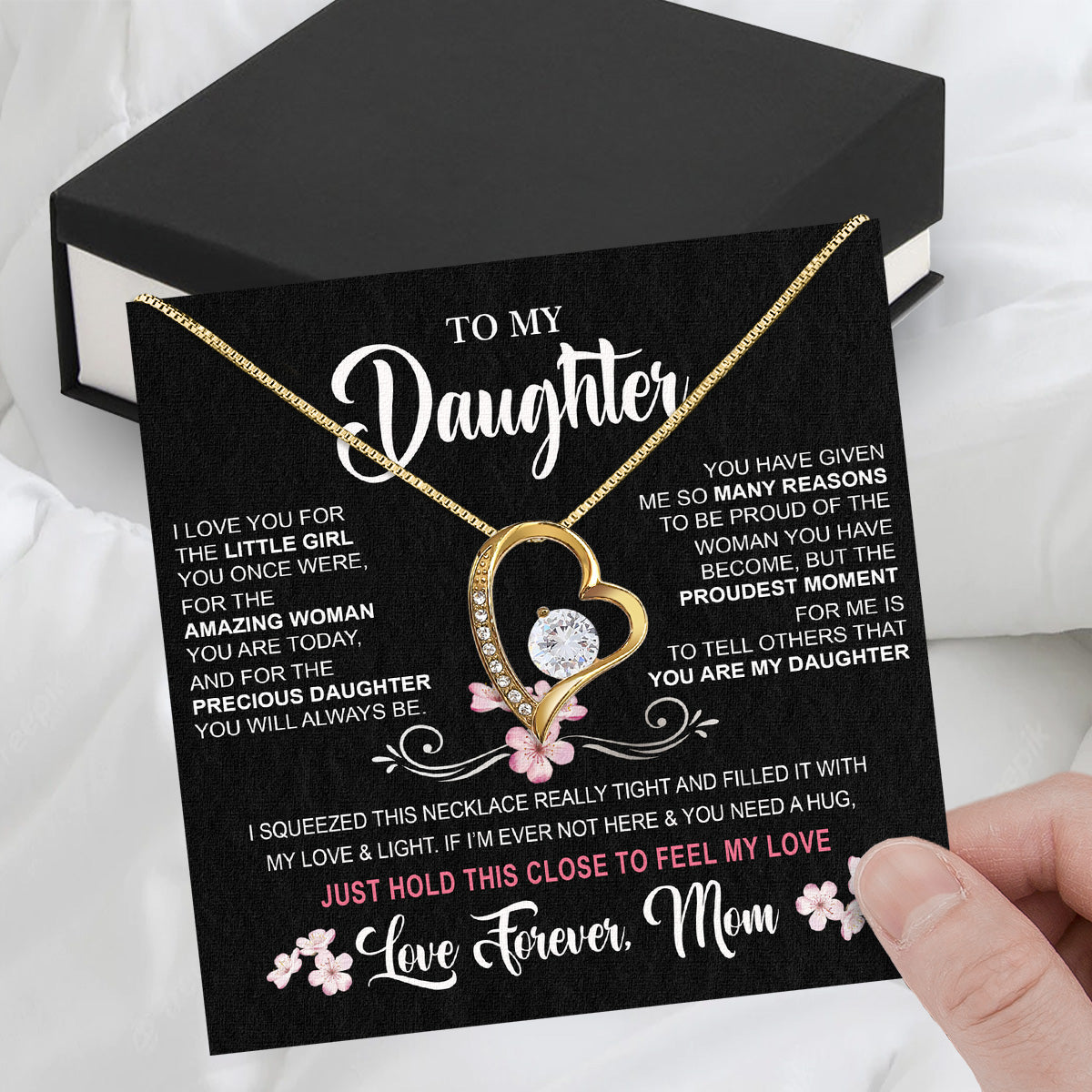 Daughter from Mom Necklace: A Lighted Reminder of Your Unbreakable Love