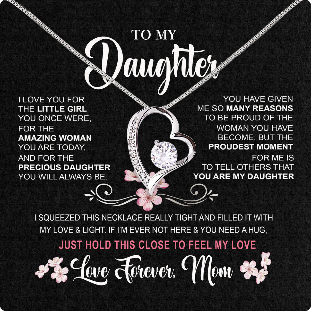 Daughter from Mom Necklace: A Lighted Reminder of Your Unbreakable Love