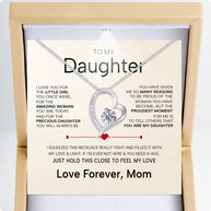To My Daughter Necklace From Mom With Heartfelt Message - Unique Jewelry For Daughter - You Are My Daughter