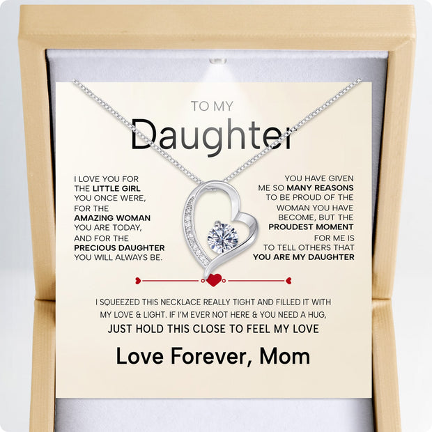 To My Daughter Necklace From Mom With Heartfelt Message - Unique Jewelry For Daughter - You Are My Daughter