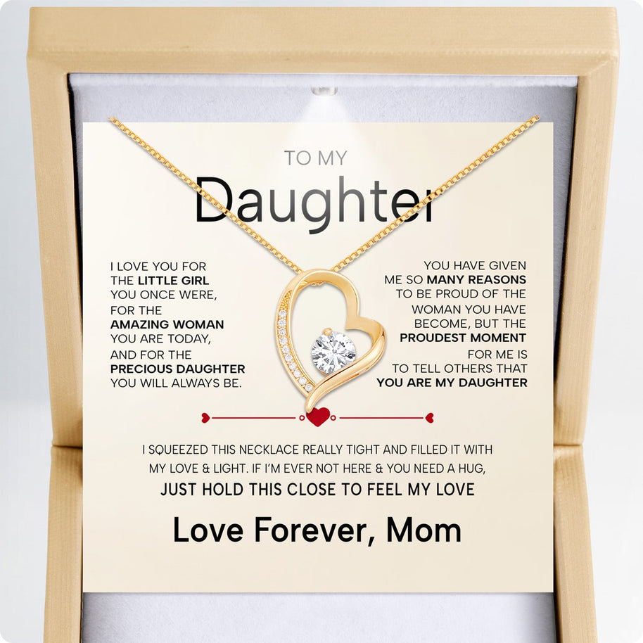To My Daughter Necklace From Mom With Heartfelt Message - Unique Jewelry For Daughter - You Are My Daughter