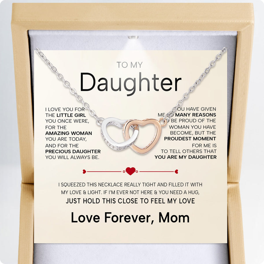 To My Daughter Necklace From Mom With Heartfelt Message - Unique Jewelry For Daughter - You Are My Daughter