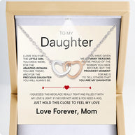 To My Daughter Necklace From Mom With Heartfelt Message - Unique Jewelry For Daughter - You Are My Daughter
