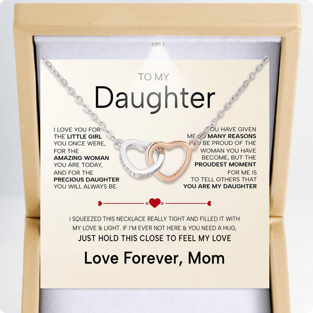To My Daughter Necklace From Mom With Heartfelt Message - Unique Jewelry For Daughter - You Are My Daughter