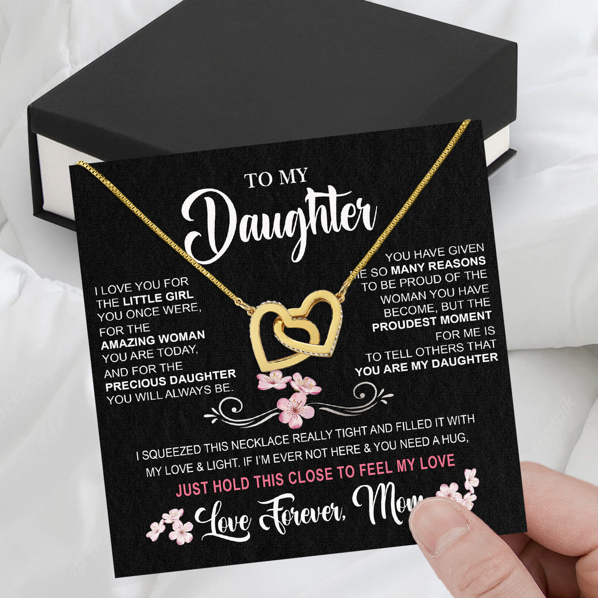 Daughter from Mom Necklace: A Lighted Reminder of Your Unbreakable Love